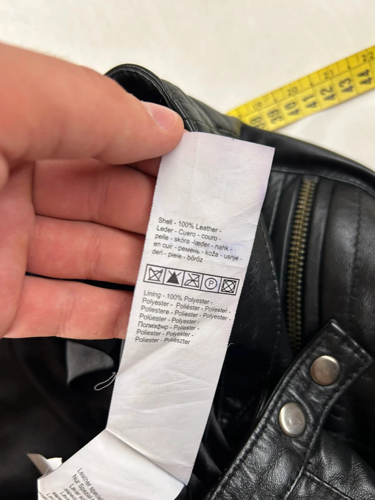 Pantalón negro recto de cuero Vero Moda talla 36 100% cuero – photo 12